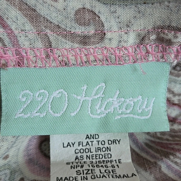 220 Hickory Paisley Print Rayon Skirt Midi Length Women size L - Picture 3 of 6